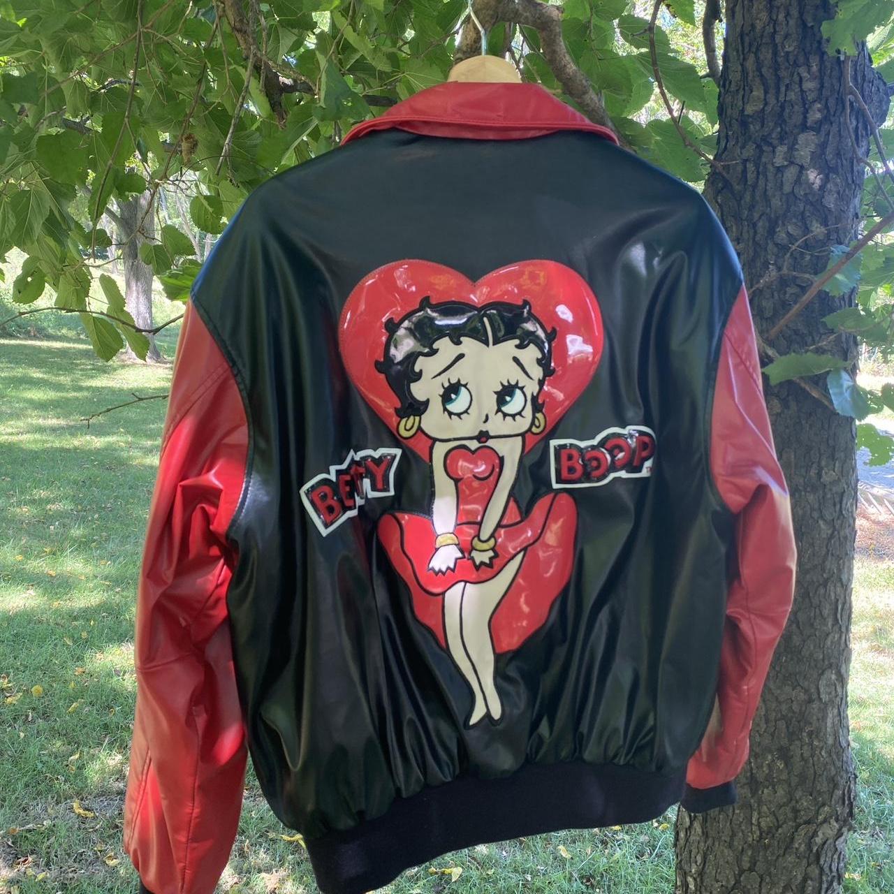 Betty Boop Leather Varsity Jacket #bettyboop | Depop