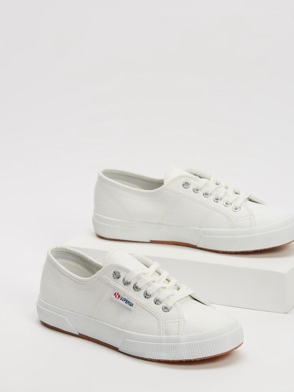 Superga 2750 Cotu Leather Sneakers Worn a few. Depop