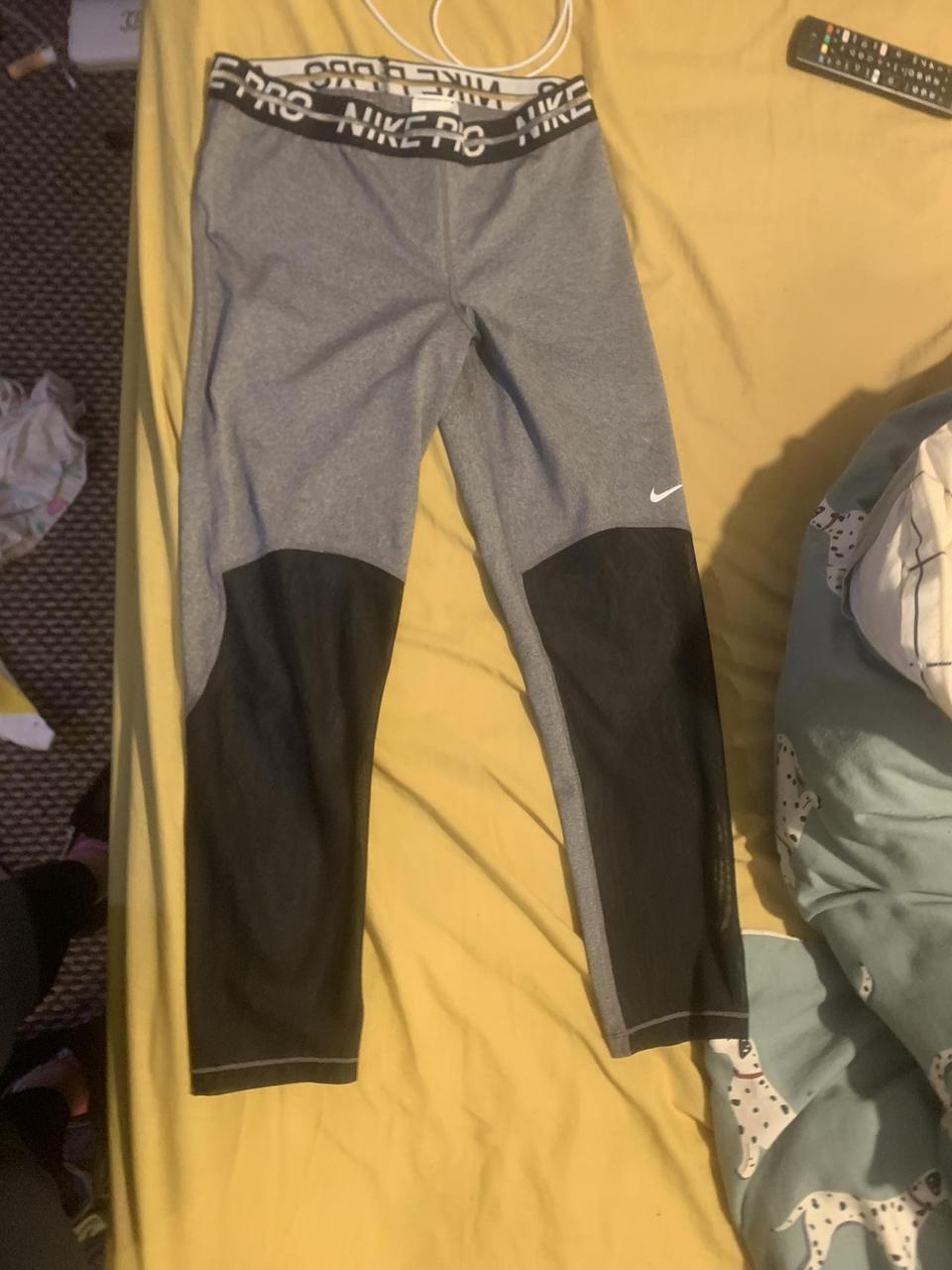 gray nike pro leggings