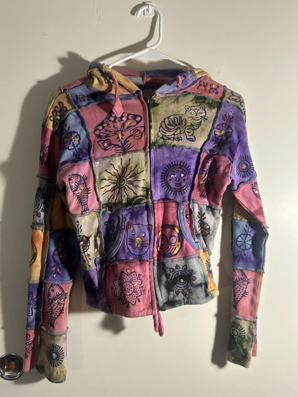 Women's Jacket - Multi - S – Colourful patchwork … - image 1