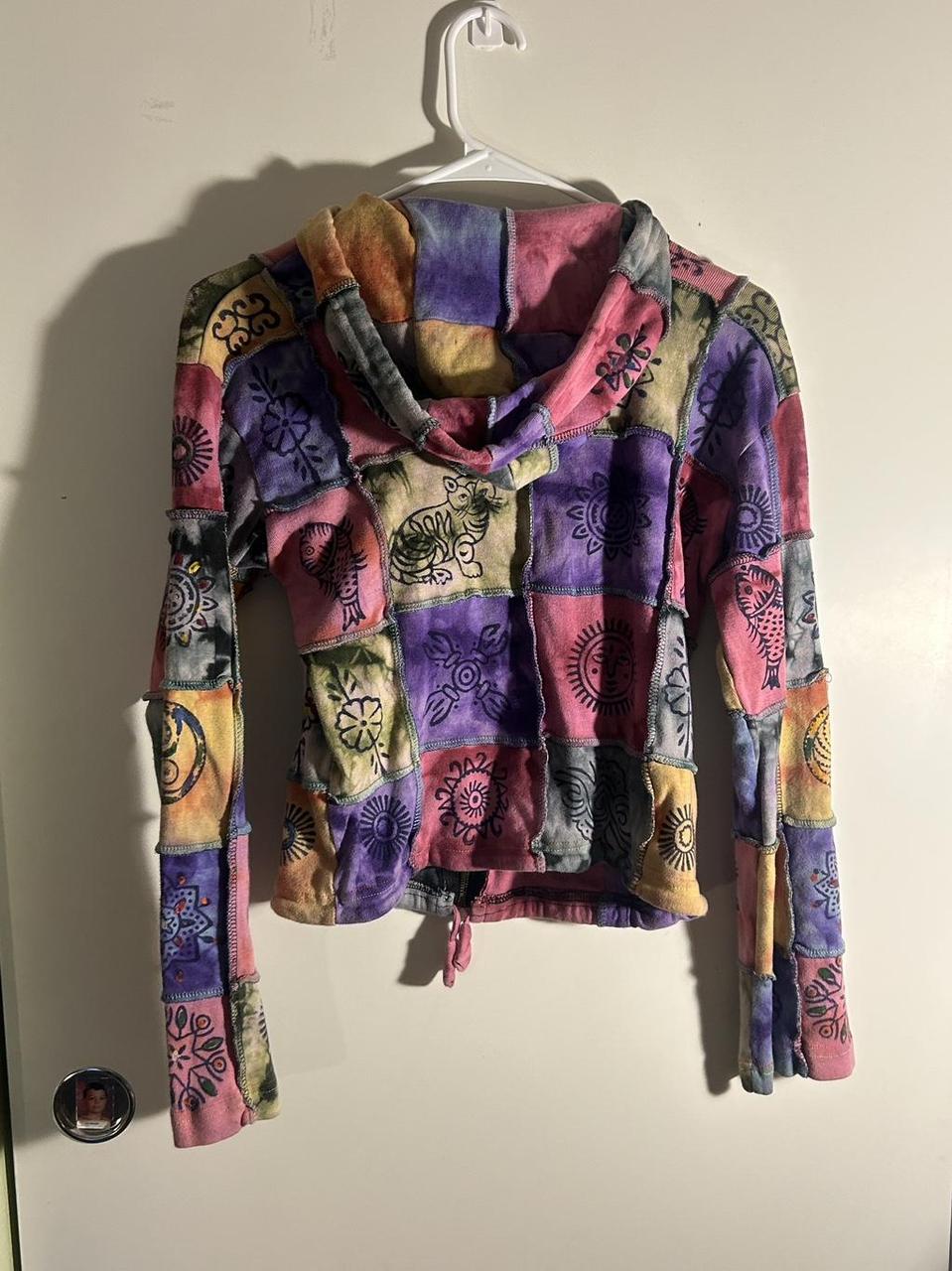 Women's Jacket - Multi - S – Colourful patchwork … - image 2