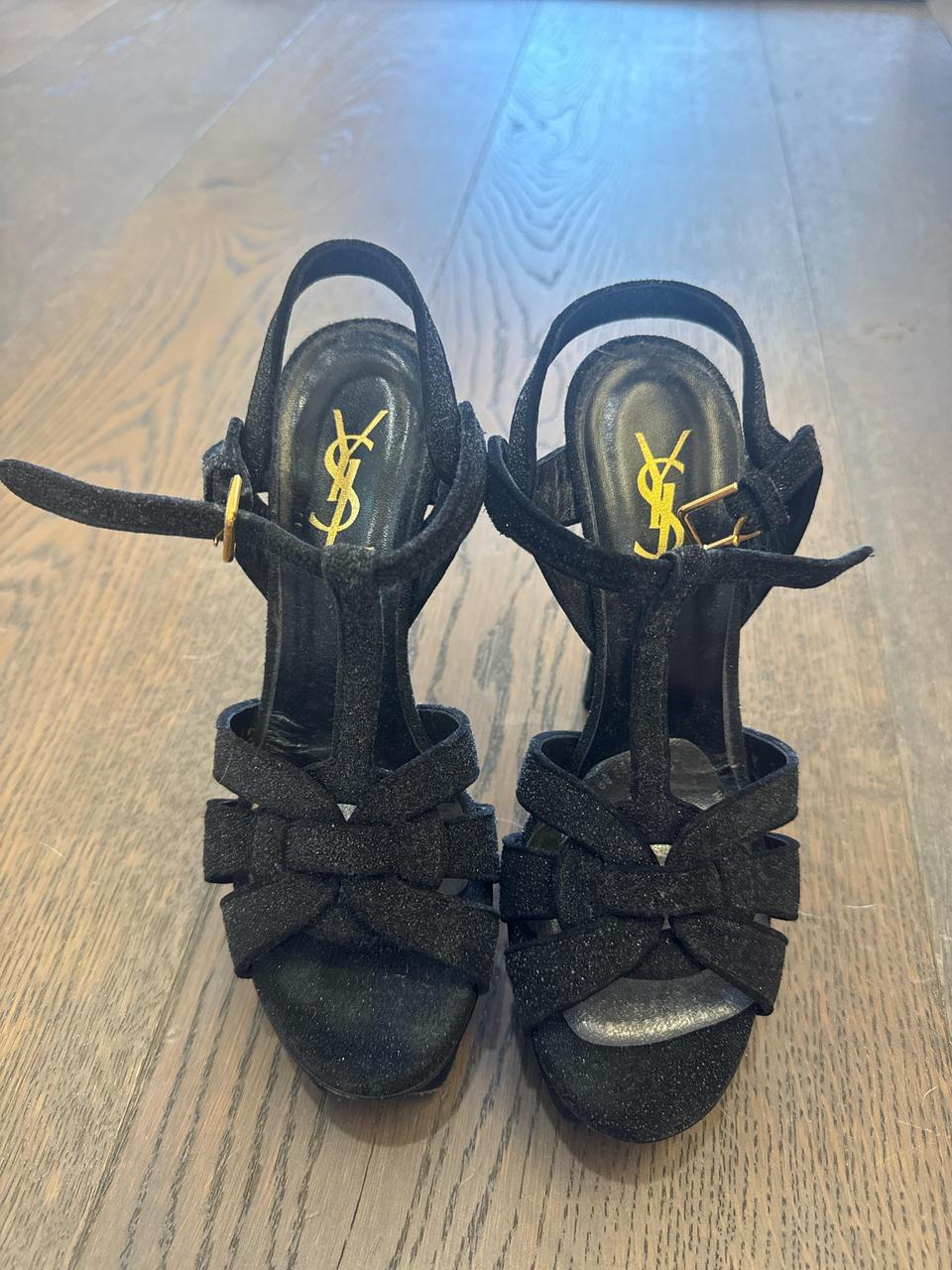 Yves Saint Laurent Women's Footwear Black – Black YSL Sparkle