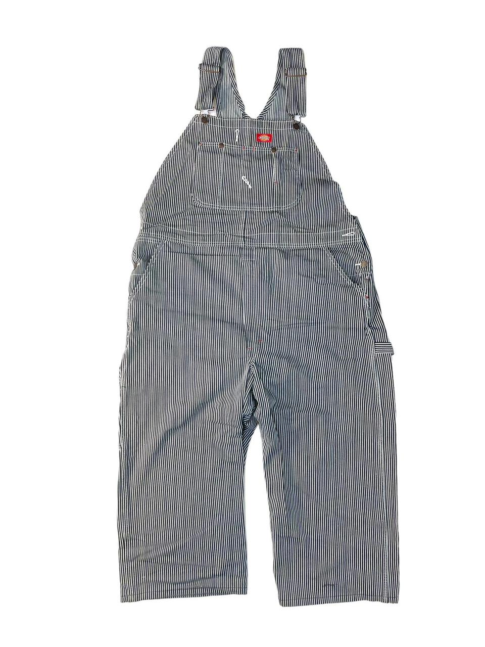 Dickies Overalls Men's black & white Striped... Depop