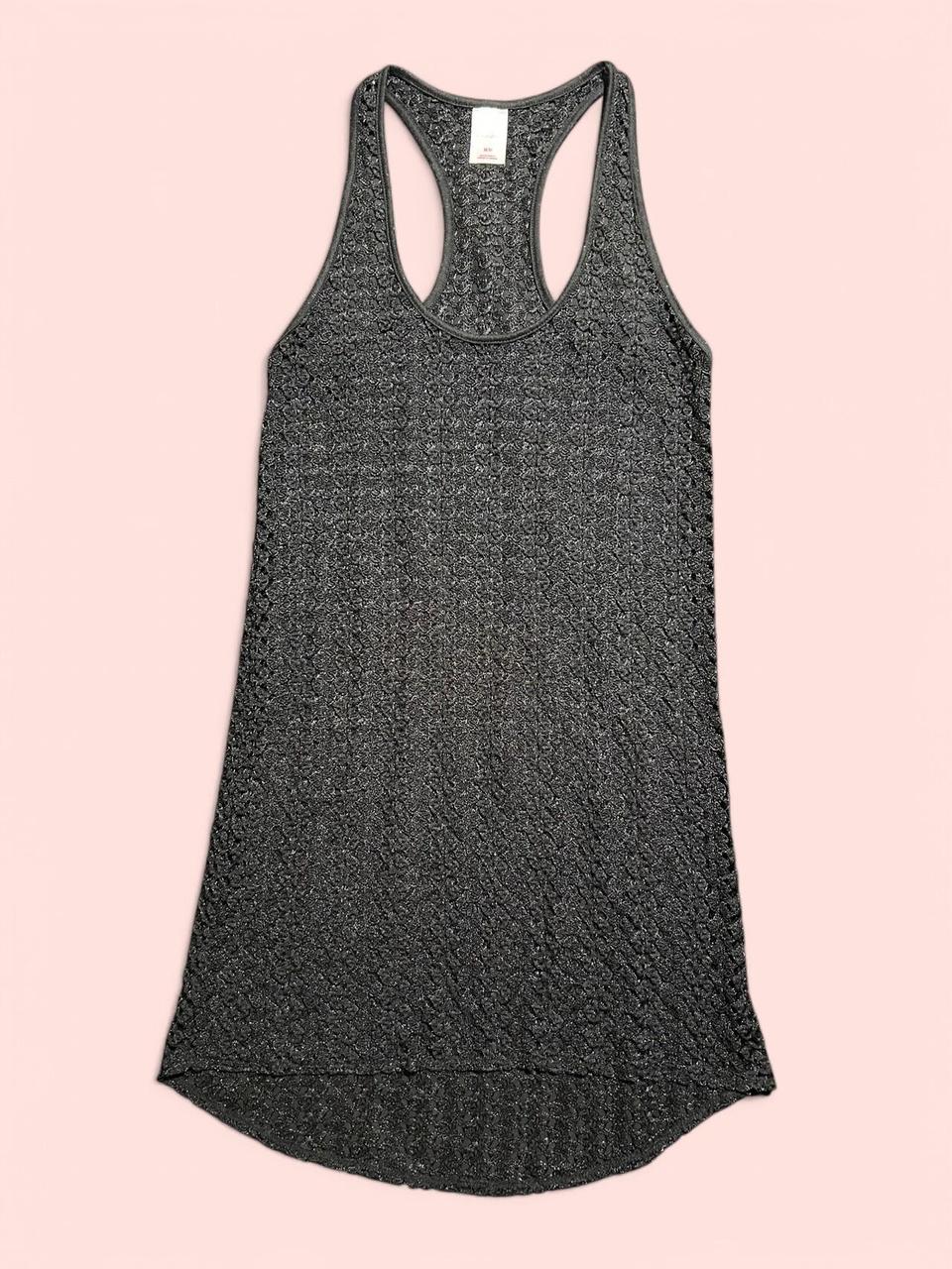Xhilaration Women's Knitted Dress - Grey/Silver - M – Black tank top mini dress. See through …