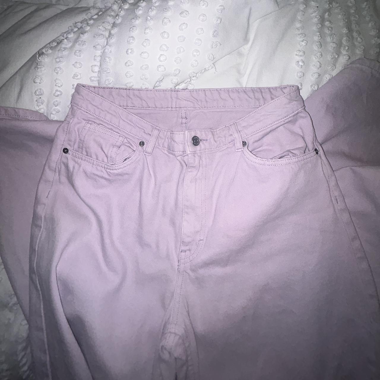 Lavender colored jeggings! They are mid rise (but - Depop