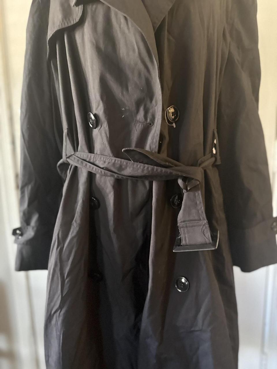 Women's Trench - Black/Grey – Grey and black tren… - image 2