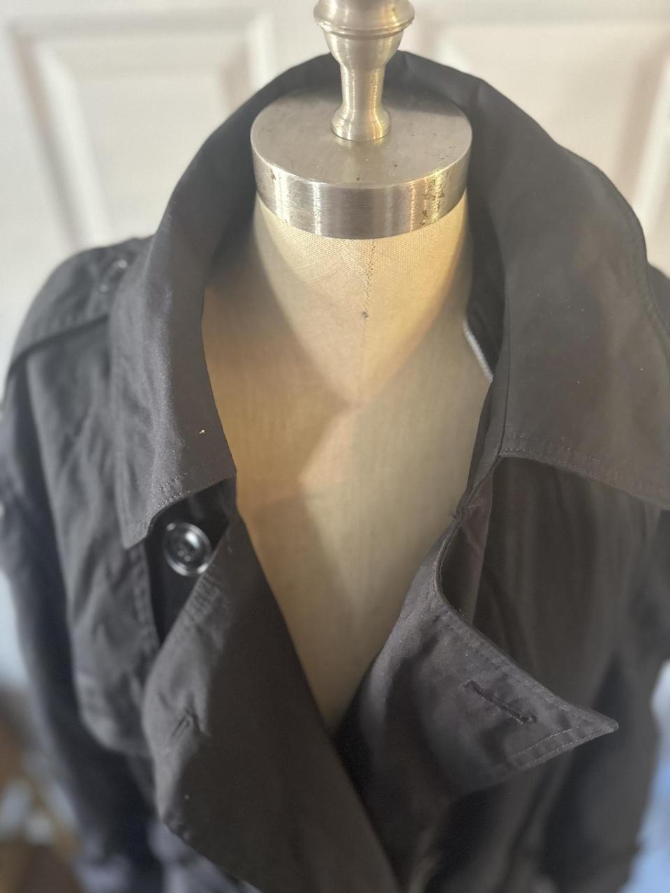 Women's Trench - Black/Grey – Grey and black tren… - image 3