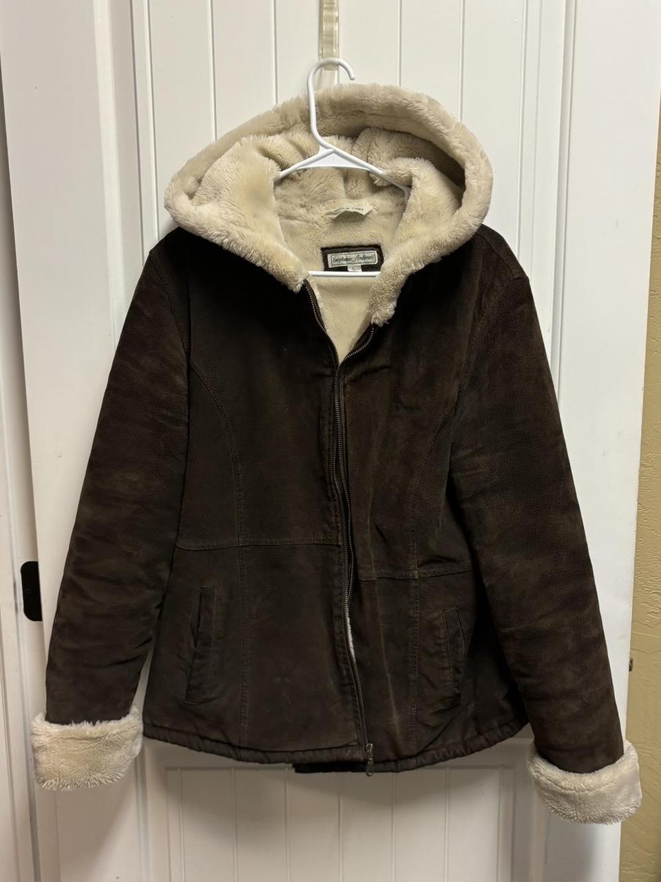 Super adorable, vintage, brown suede fur lined... - Depop