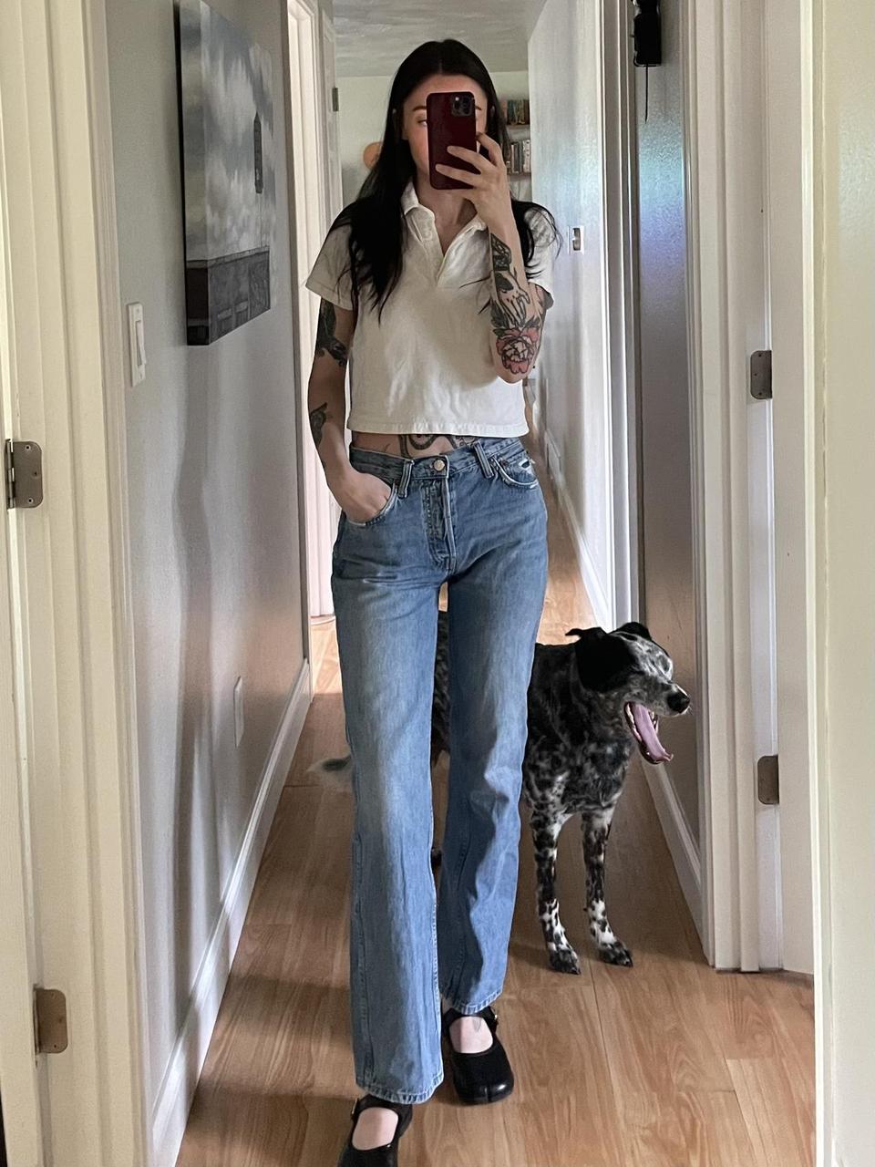 RE/DONE Women's Straight leg Jeans Blue 25