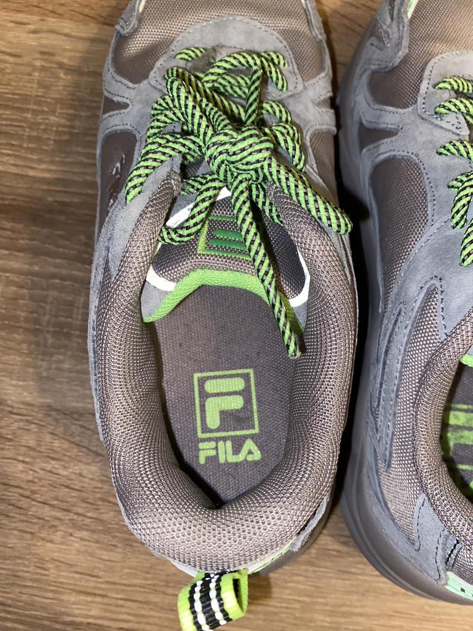 FILA heroics grey/neon green trainers #fila #heroics - Depop