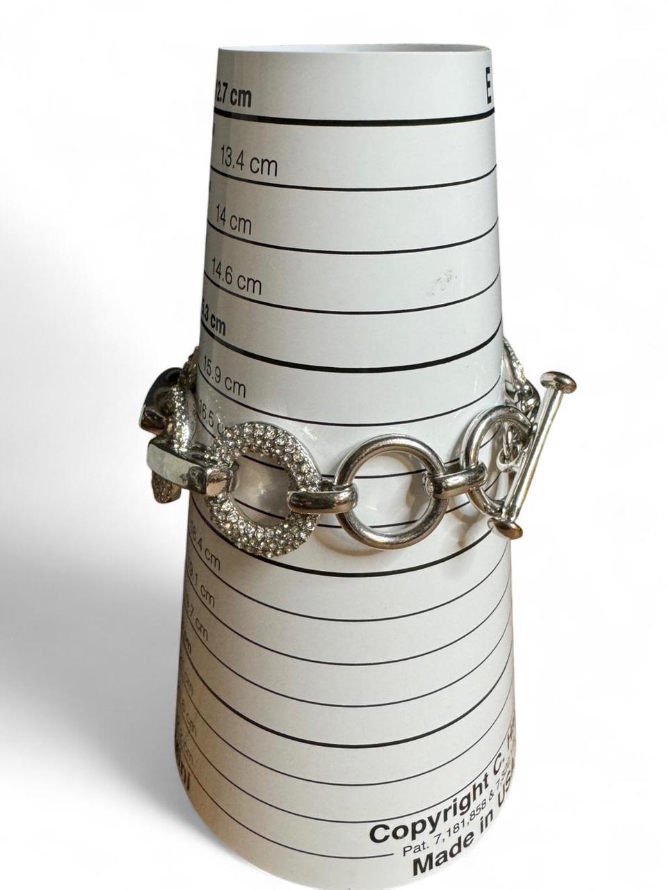 Women's Bracelet - Silver/Grey – Solid silver ton… - image 2