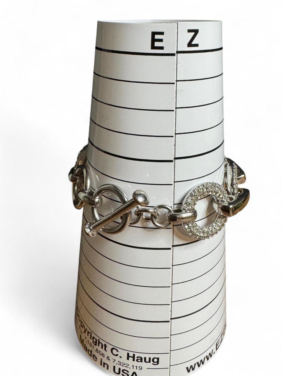 Women's Bracelet - Silver/Grey – Solid silver ton… - image 3