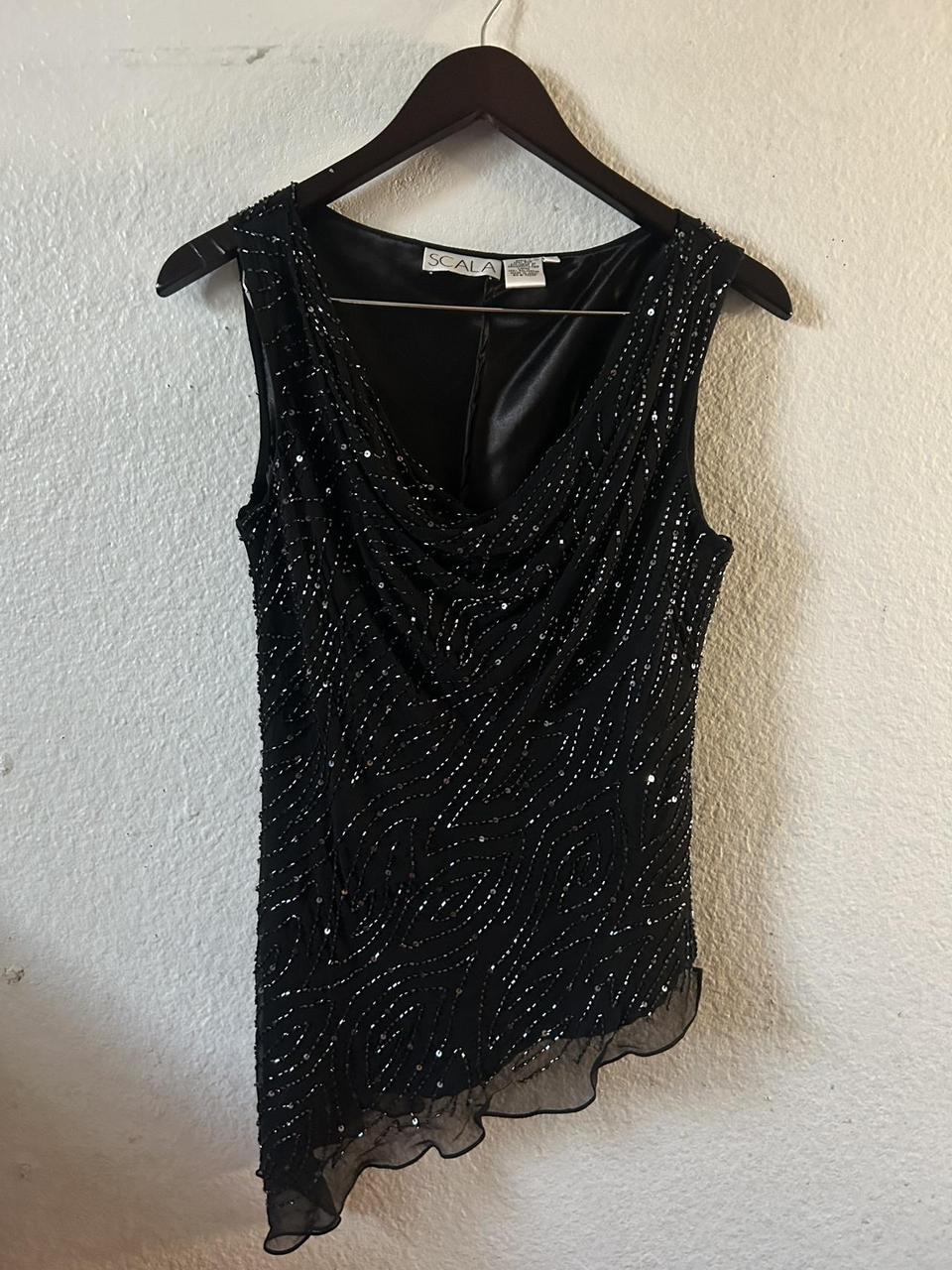 Scala Women's Tank top - Black - L – Scala Beaded… - image 5