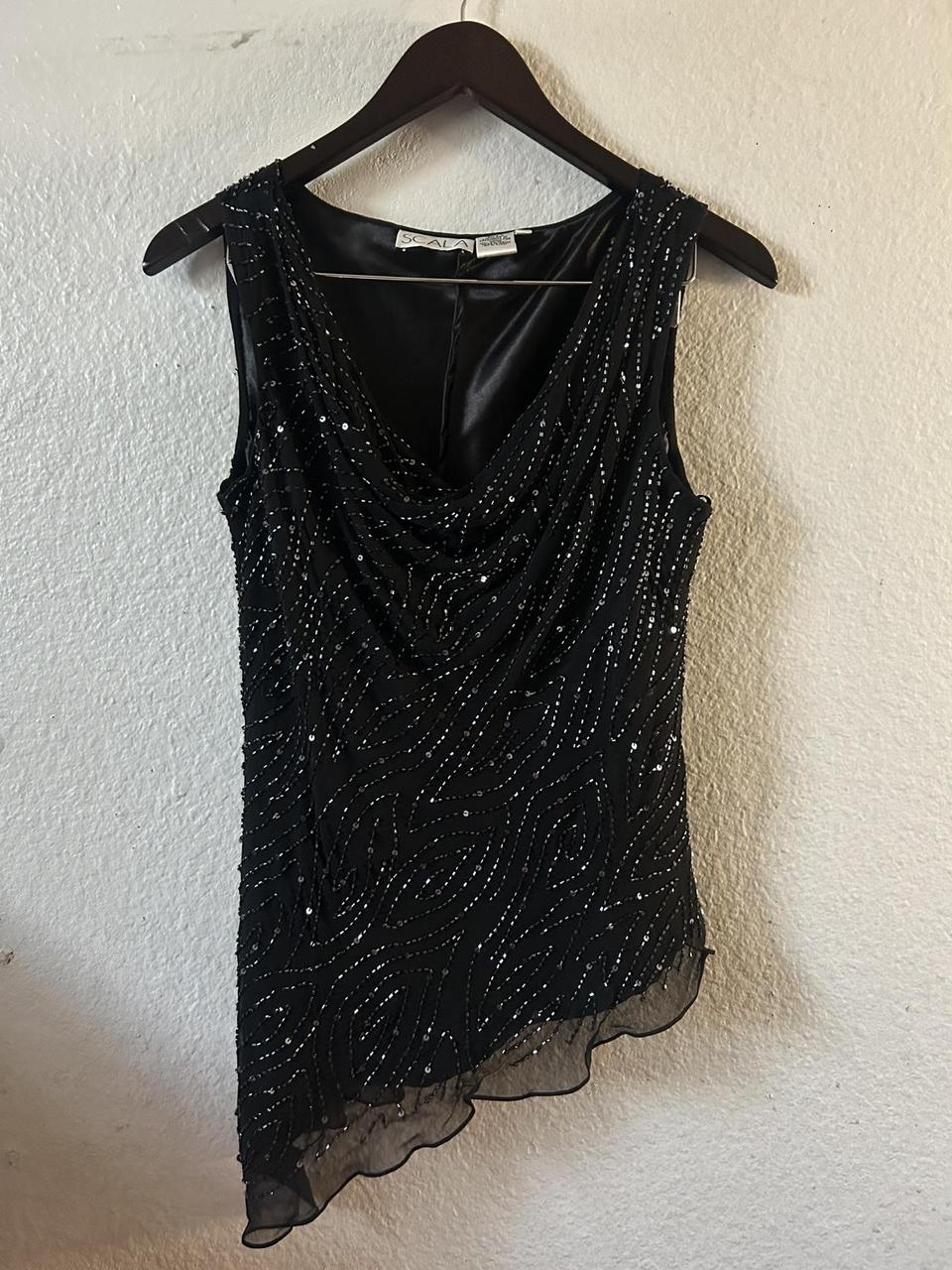 Scala Women's Tank top - Black - L – Scala Beaded… - image 1