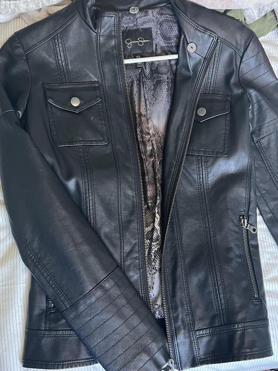 Jessica simpson outlet leather jacket