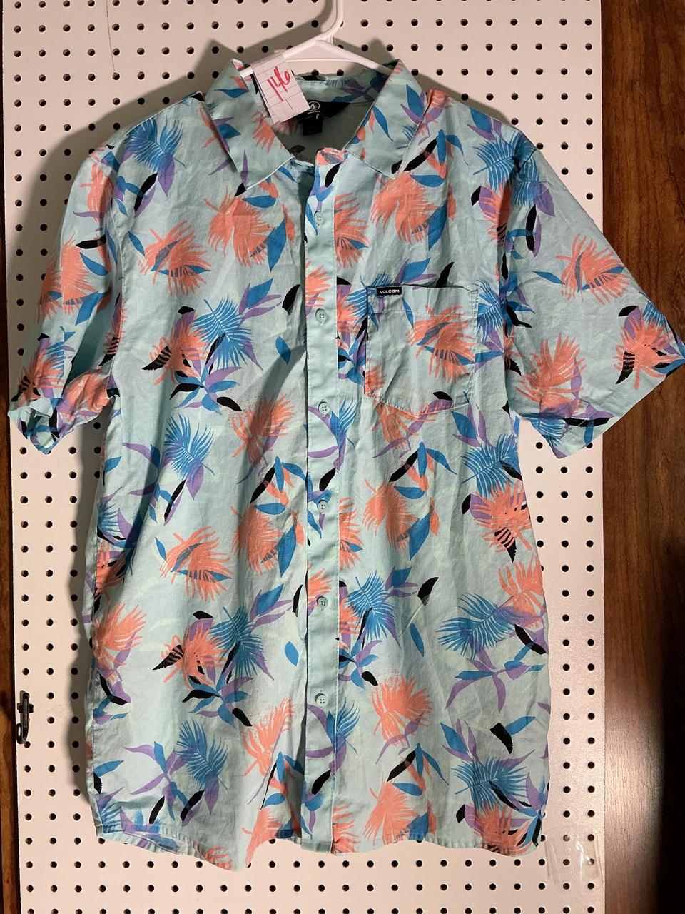 Volcom Men's Shirt - Multi/Blue - L – Volcom leaf… - image 1