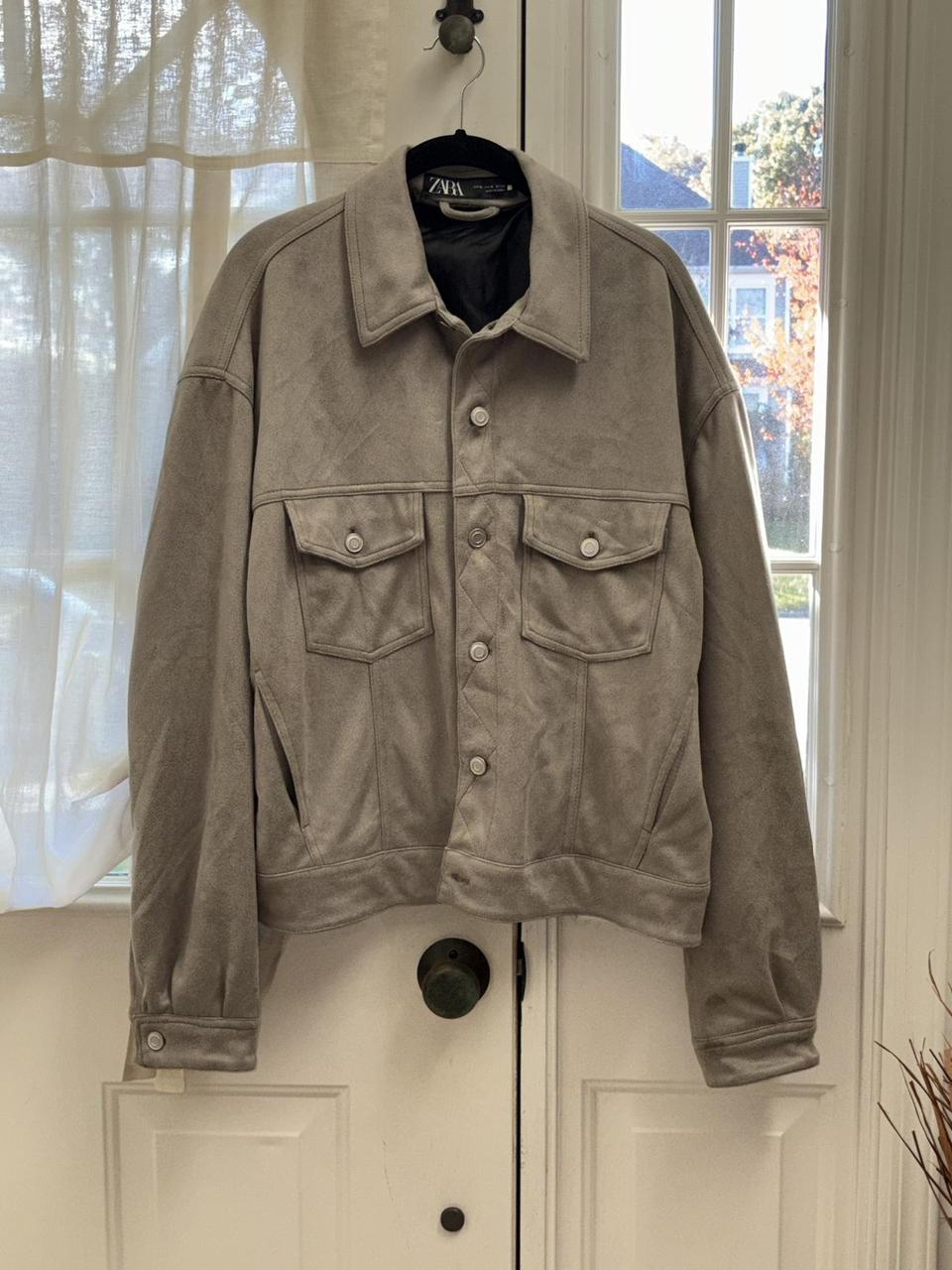 Zara Men's Lightweight Jacket - Grey/Khaki - XL –… - image 1