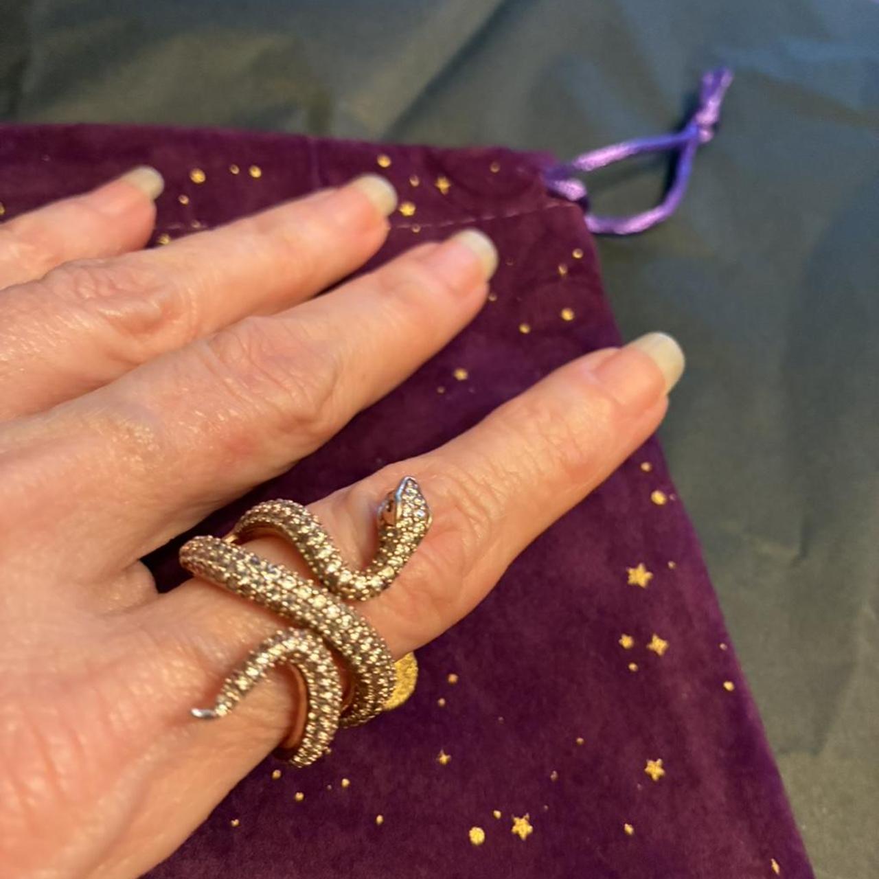 Women's Ring - Gold/Silver – Adjustable Rhineston… - image 1