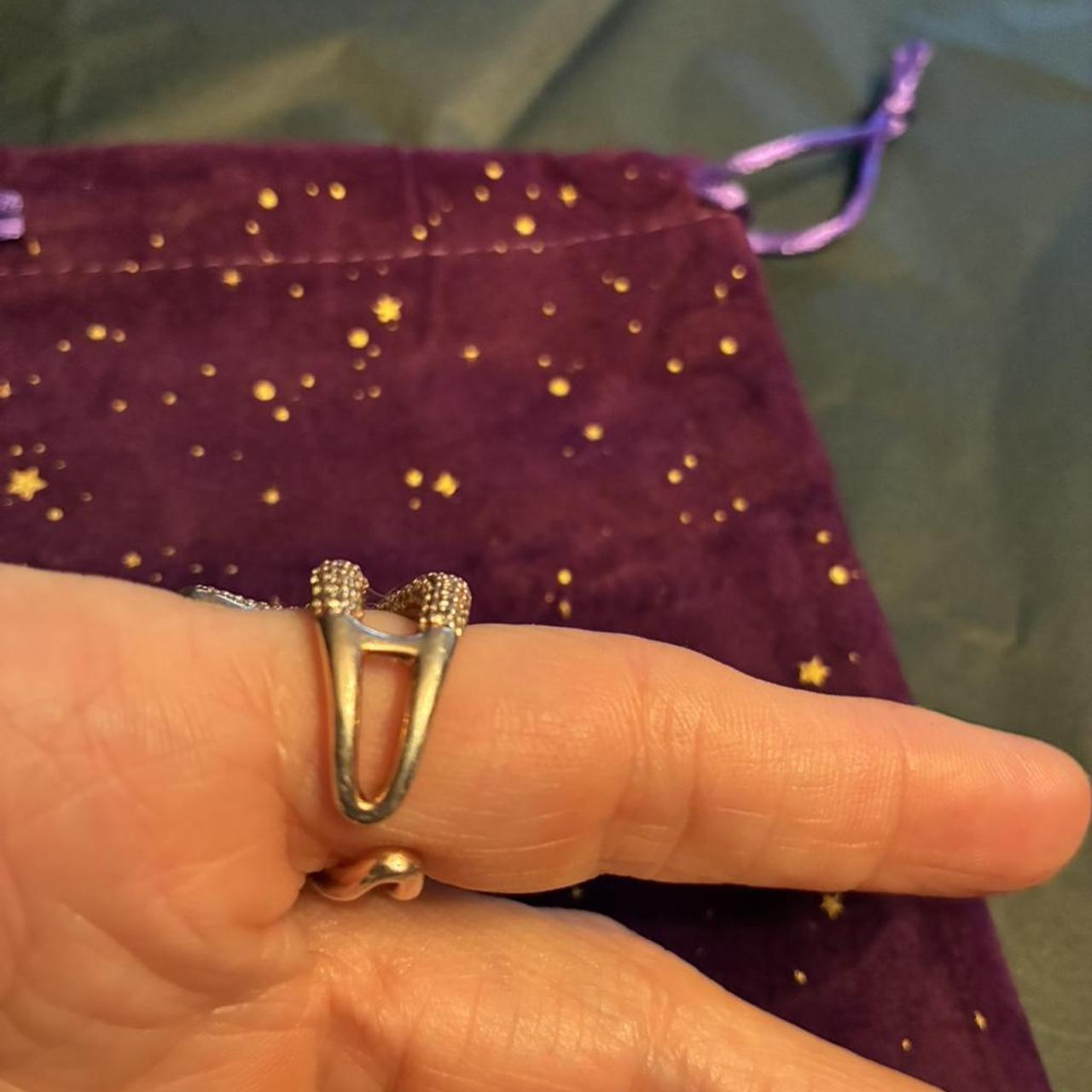 Women's Ring - Gold/Silver – Adjustable Rhineston… - image 3