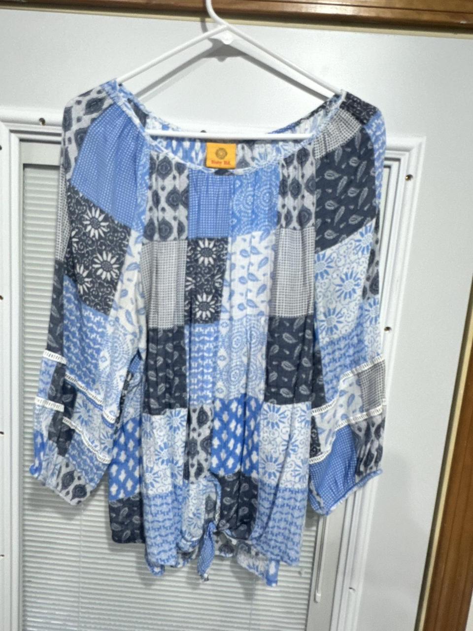 Women's Blouse - Blue/Multi - L – Ruby Red large … - image 1