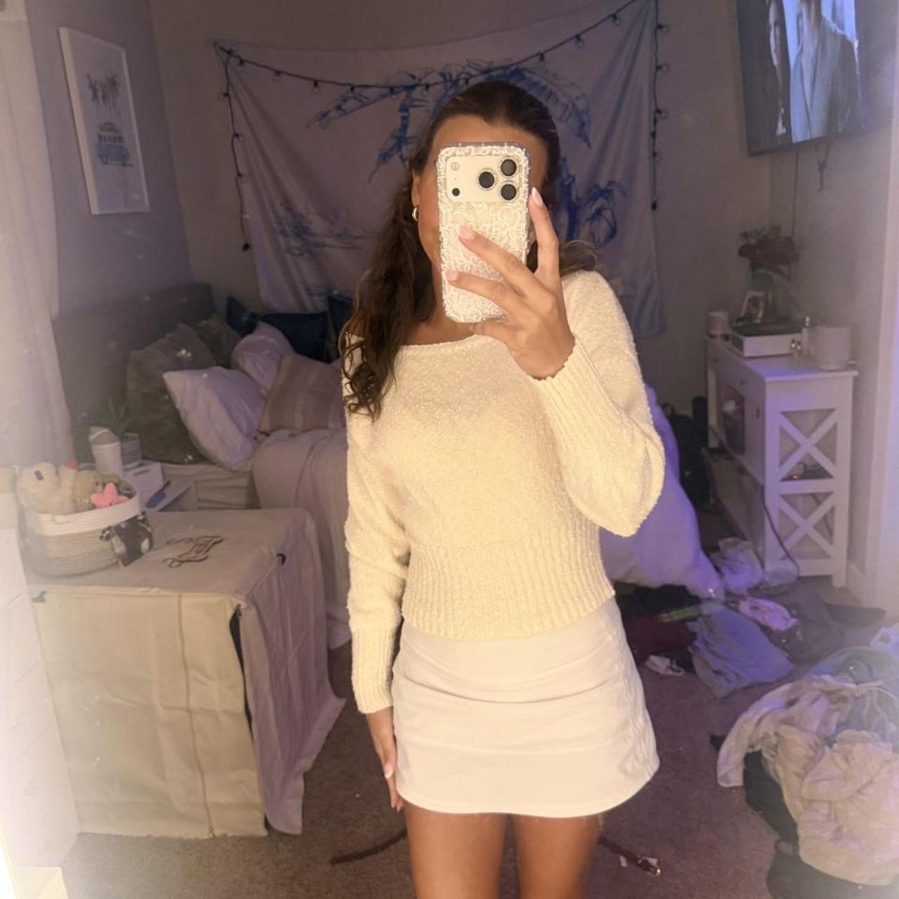 A love story women's cream and white jumper