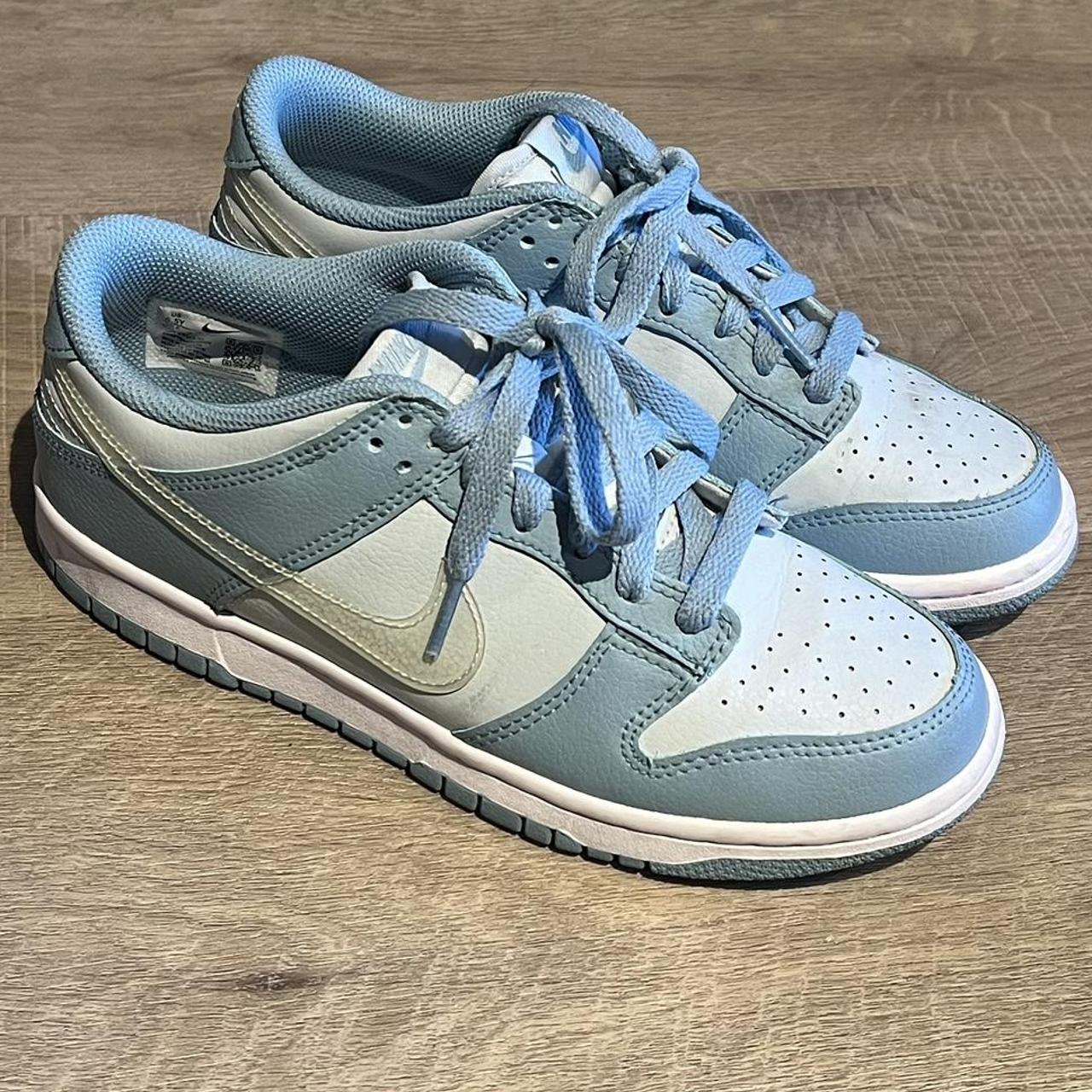 Baby Blue Nike Dunks Size US 6 5 Y US Size 8 In Depop   P0 