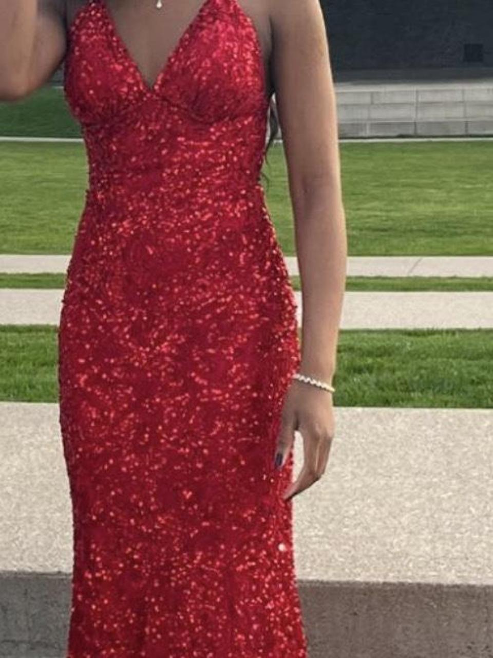 Scala Women's Dress - Red - 0 – Scala Red sequin … - image 1