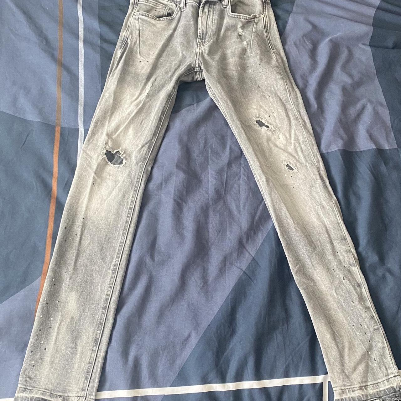 ZARA Grey Slim Fit Jeans 28/30 waist Depop