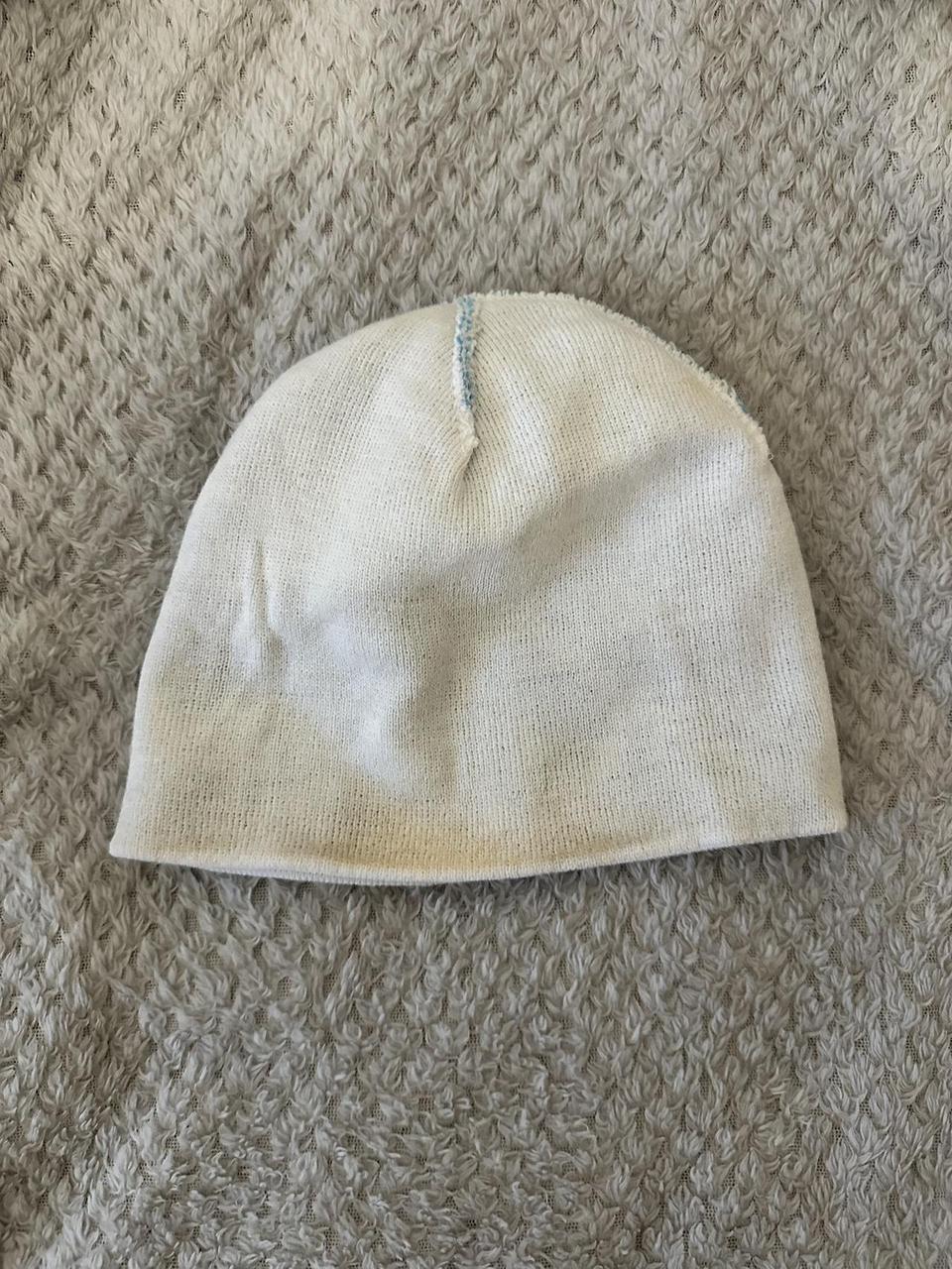 Supreme white beanie skully hat Depop