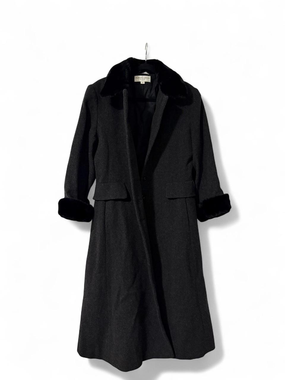 Albert Nipon Women's Wool Coat - Black/Grey - 8 –… - image 1