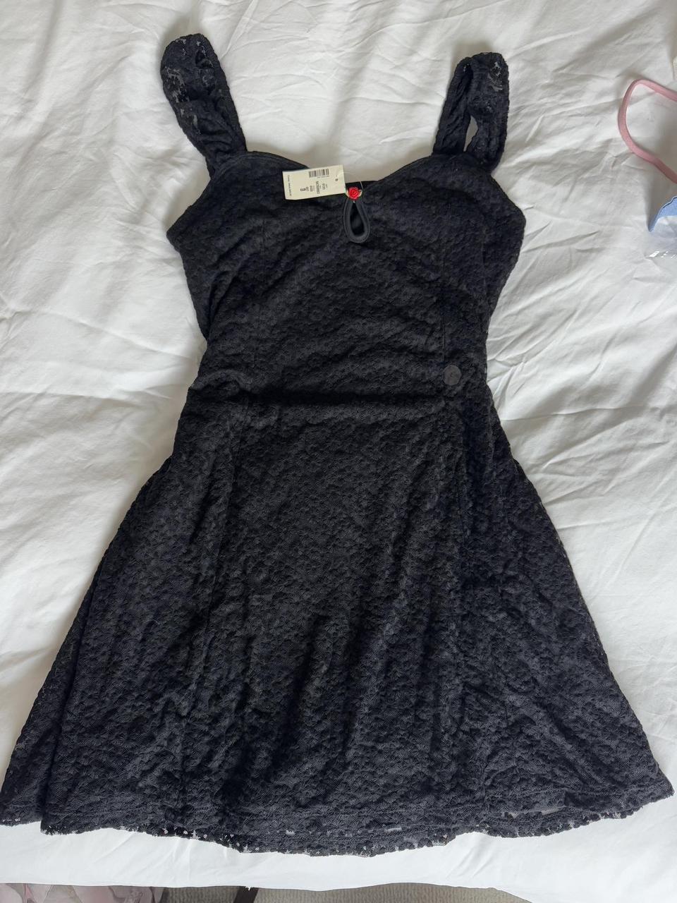 Aeropostale Women's Dress Black L – Black lace mini - Main Image