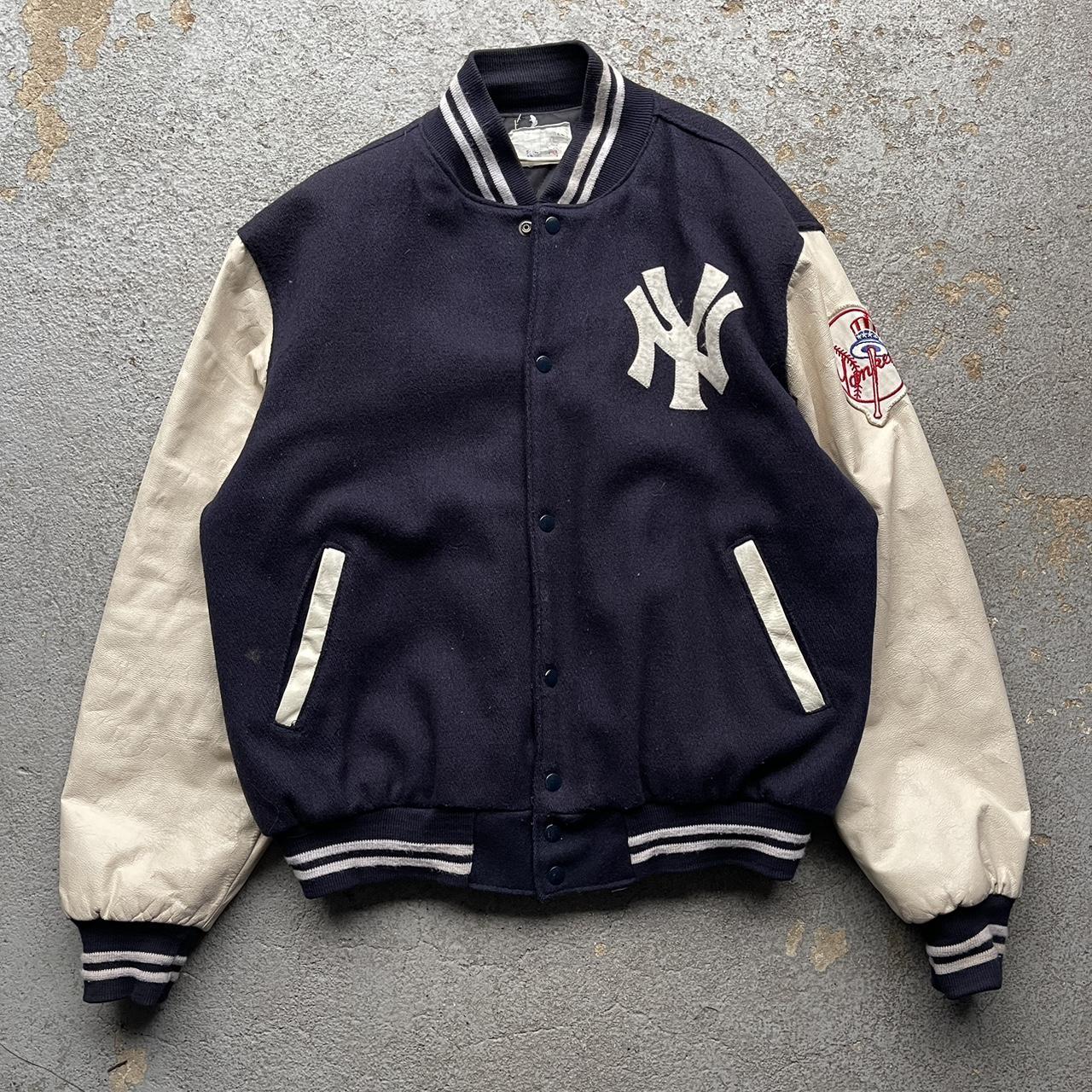 Vintage New York Yankees Varsity Jacket Sz L/XL - Depop