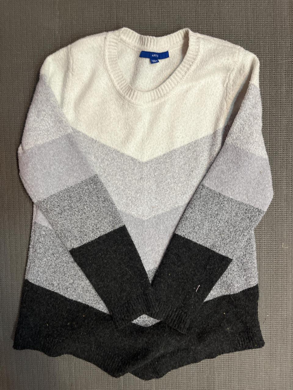 Apt. 9 Women's Sweater - Multi/Grey - L – Apt. 9 … - image 1