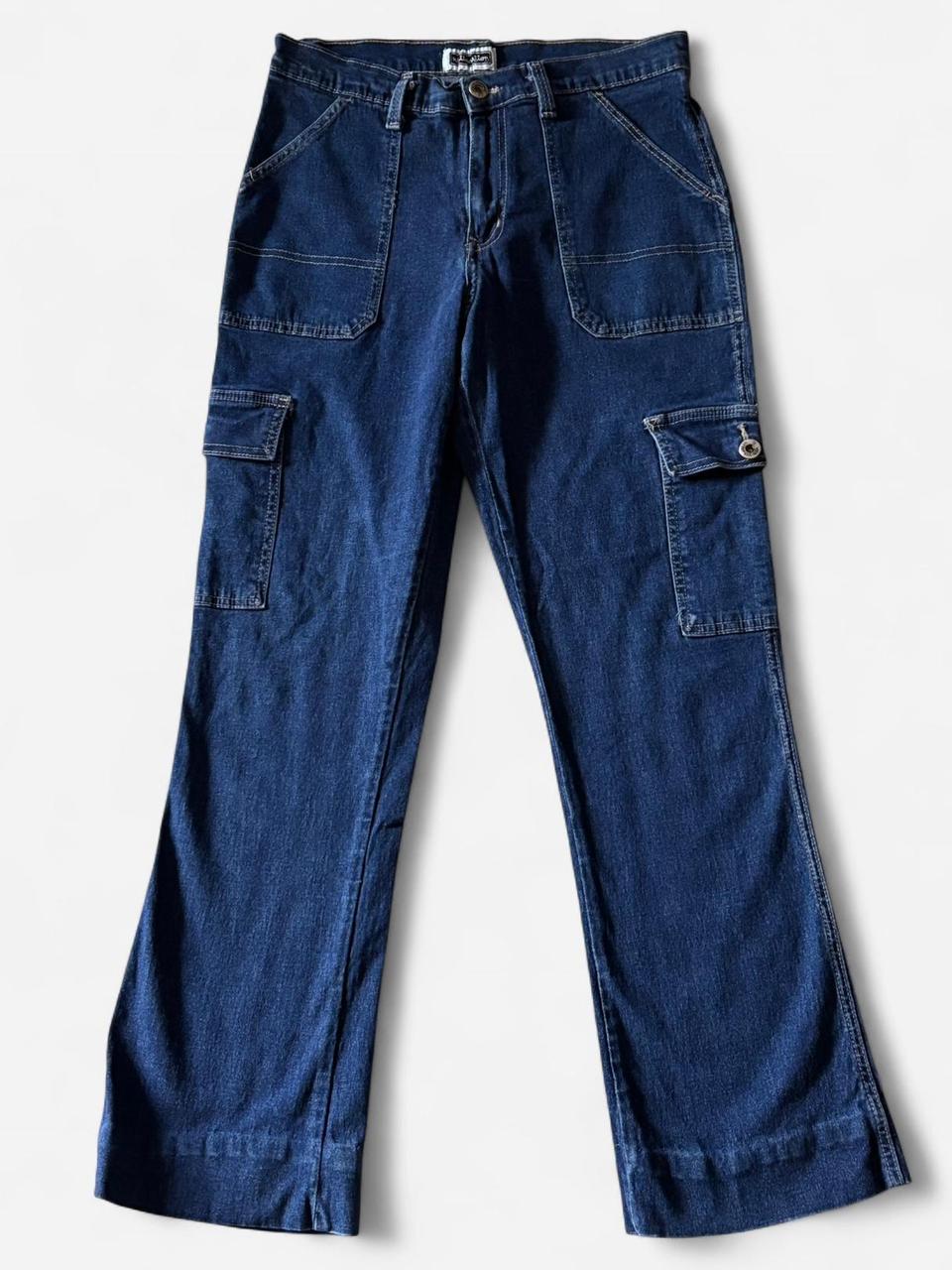 Xhilaration Women's Cargo Jeans - Blue/Navy - 7 – Xhilaration Denim Cargo Pants - Size 7