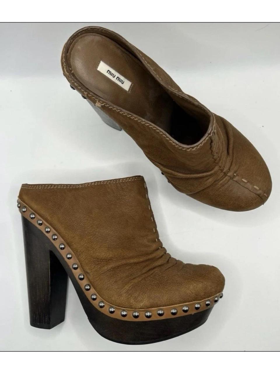 Miu Miu Women's Clogs - Brown/Tan - US 6 – Miu Mi… - image 1