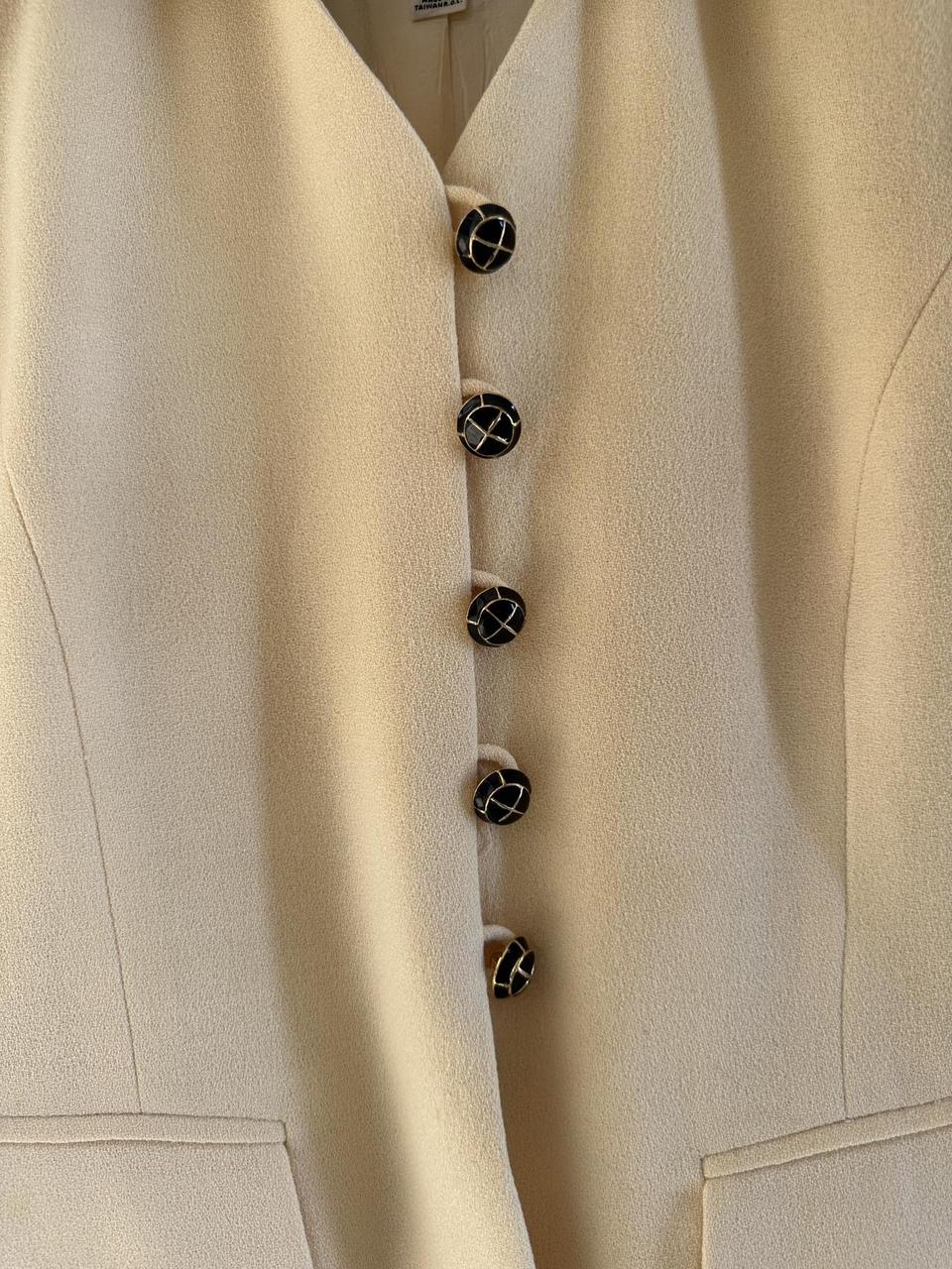 Albert Nipon Women's Wool Jacket - Cream/Yellow -… - image 3