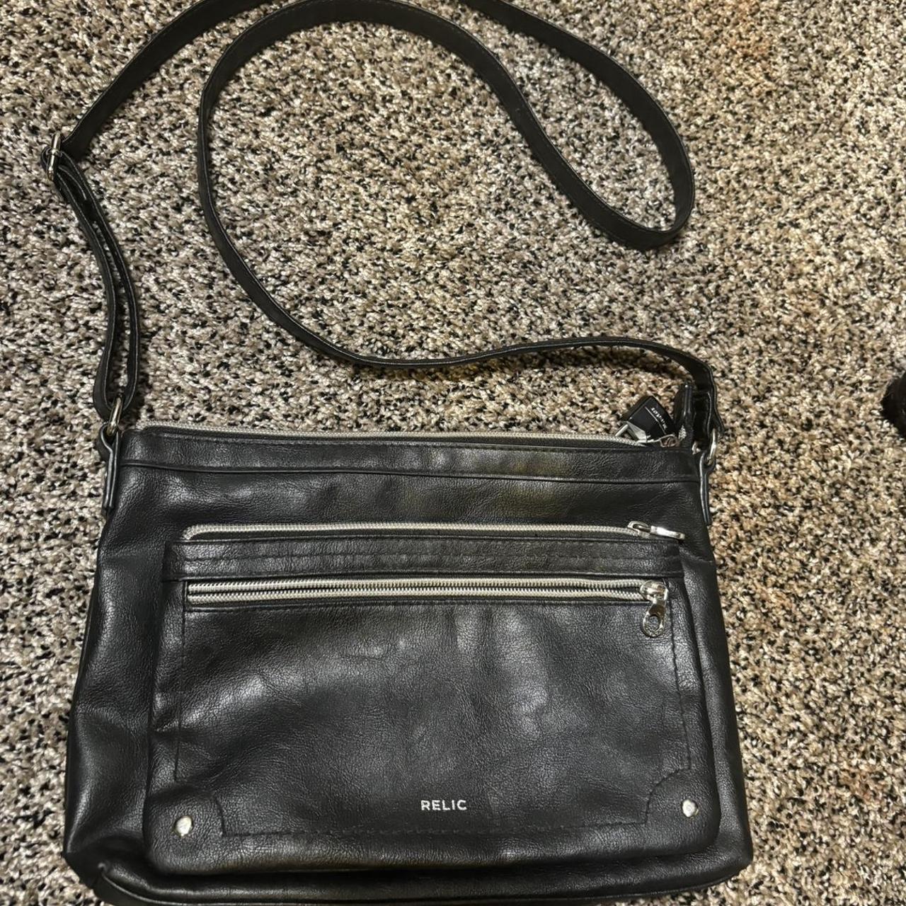 Black leather relic shoulder bag Great condition... - Depop