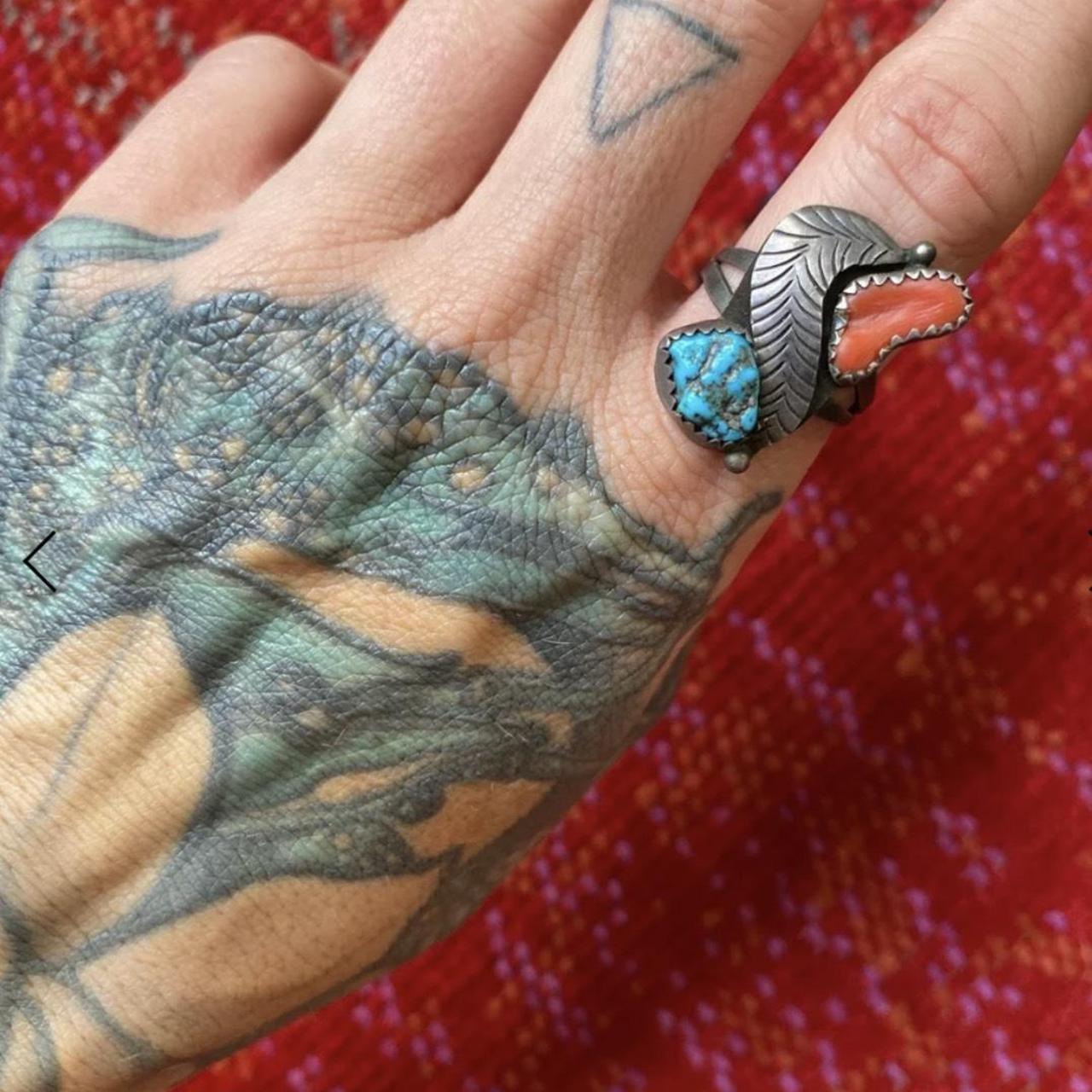 Native Women's Ring - Multi/Silver – Size 8 • Vin… - image 4