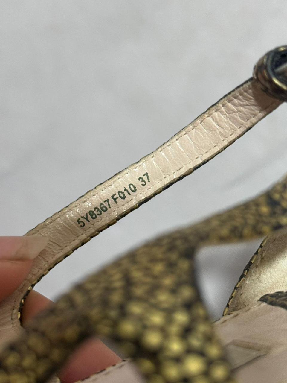 Miu Miu Women's Sandals - Gold/Multi – Miu Miu go… - image 6