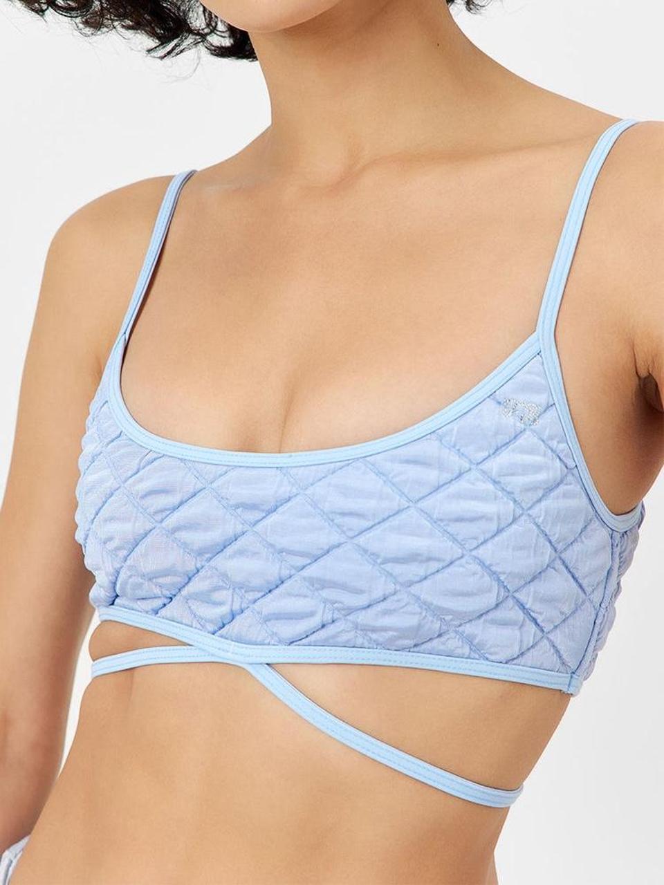 Frankies Bikinis Women's Crop top - Blue/Grey - 2… - image 5