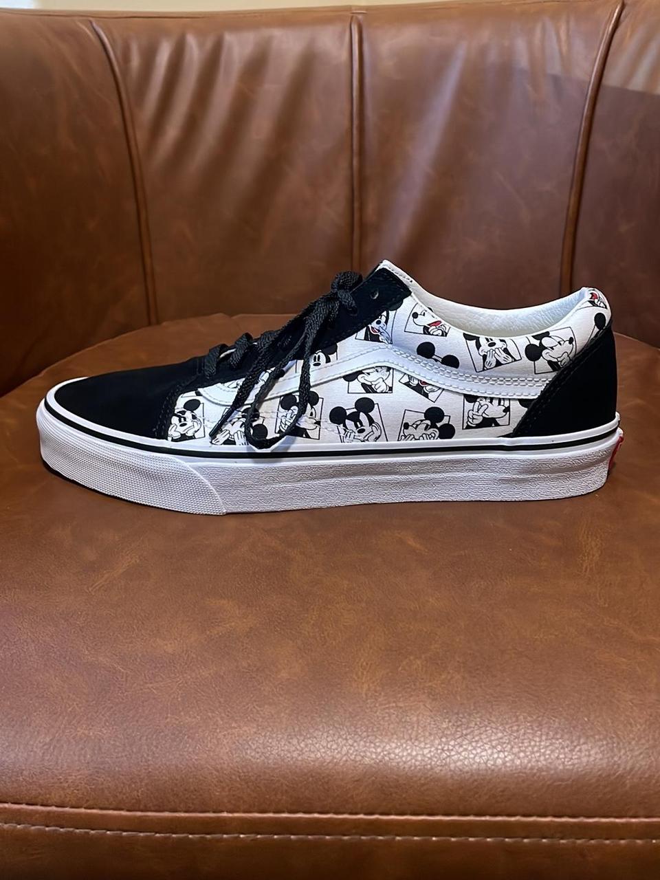 DISNEY X VANS Customs Mickey Mouse White Black. Depop