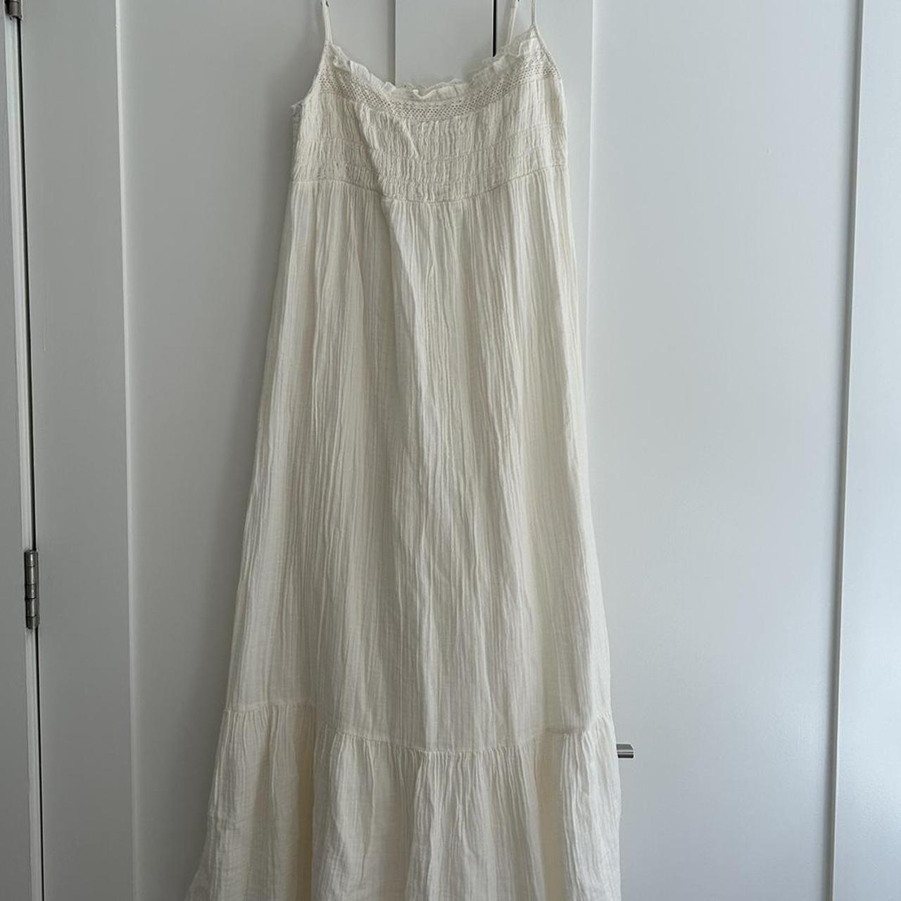 womens white gauze dress