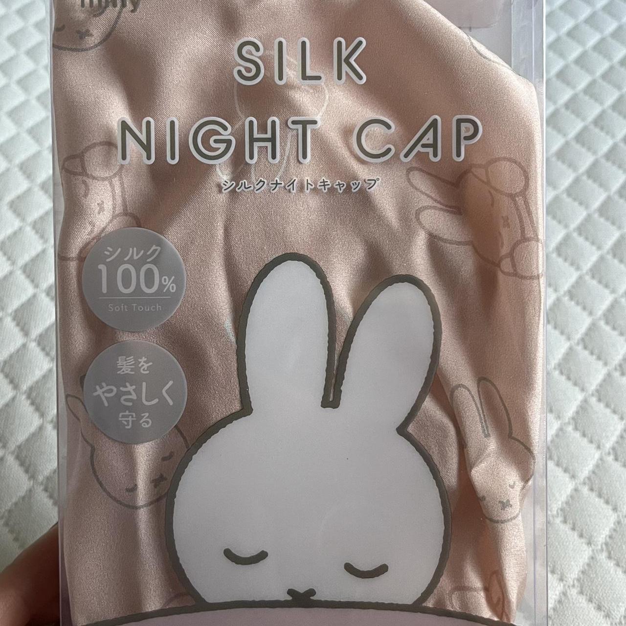 Miffy Silk Night Cap 100% Silk Elastic Cord Light... - Depop