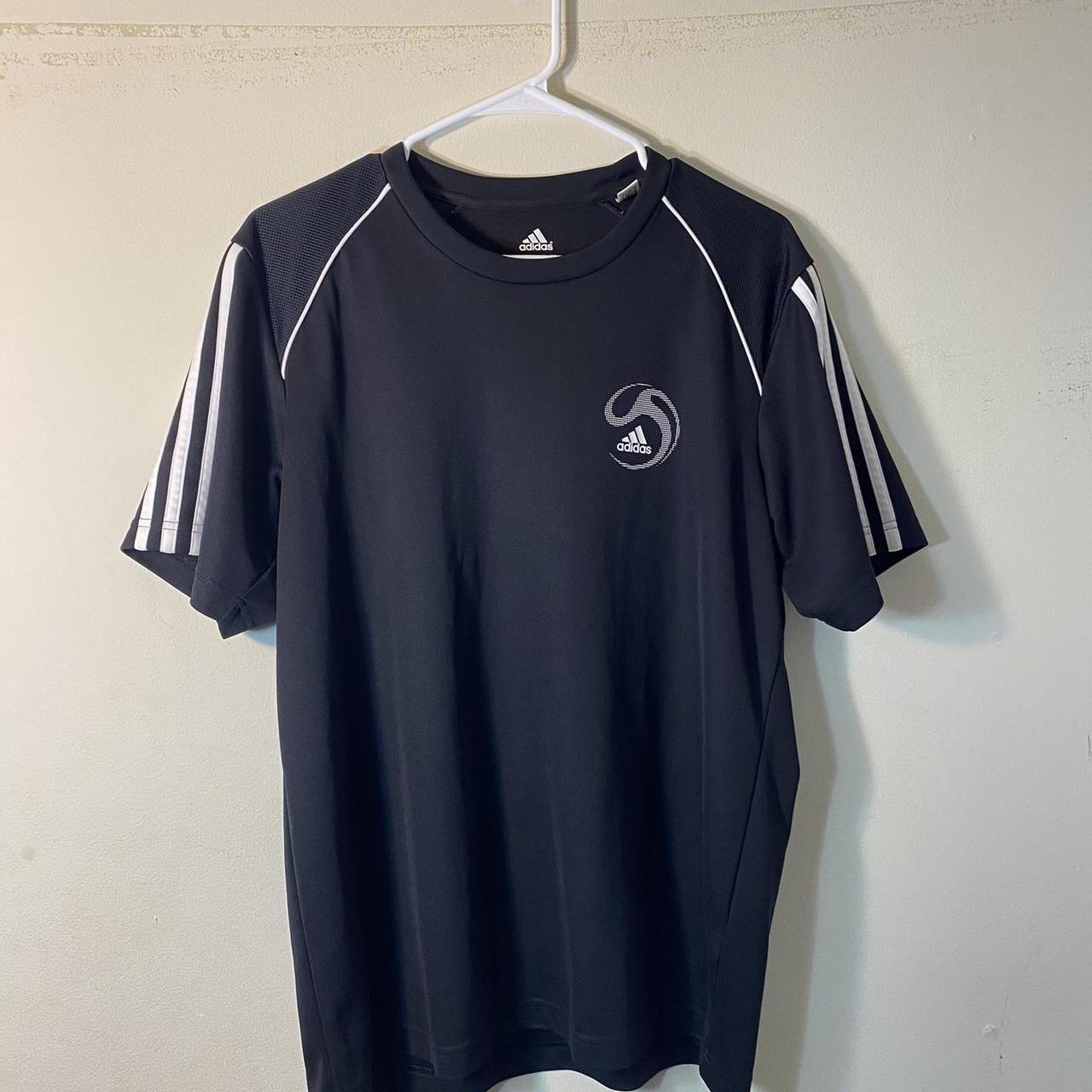 Black adidas soccer shirt - Depop