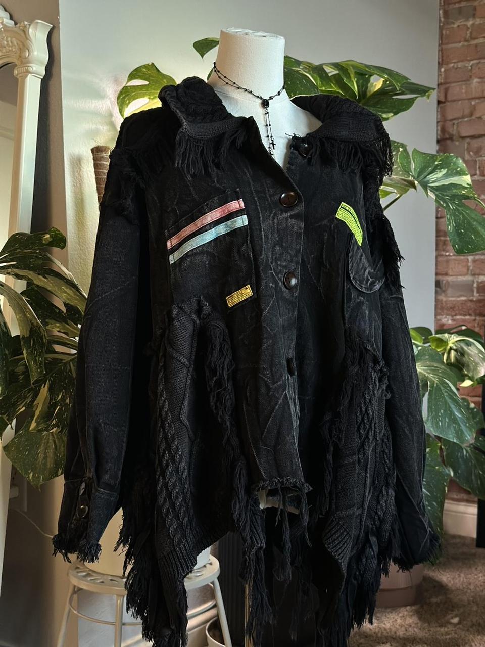 Women's Jacket - Black - One size – Patchwork Den… - image 8