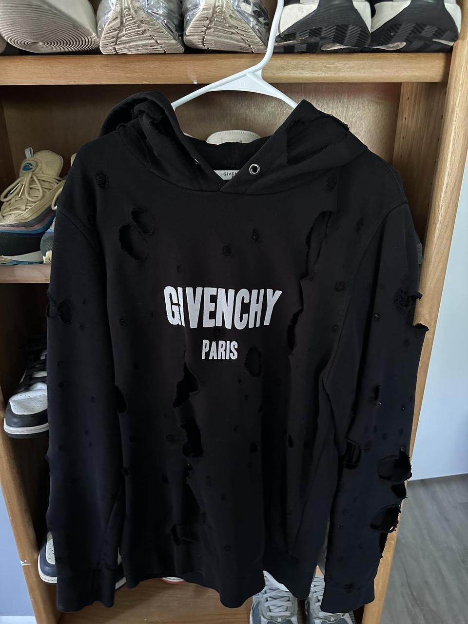 Givenchy destroyed clearance hoodie black