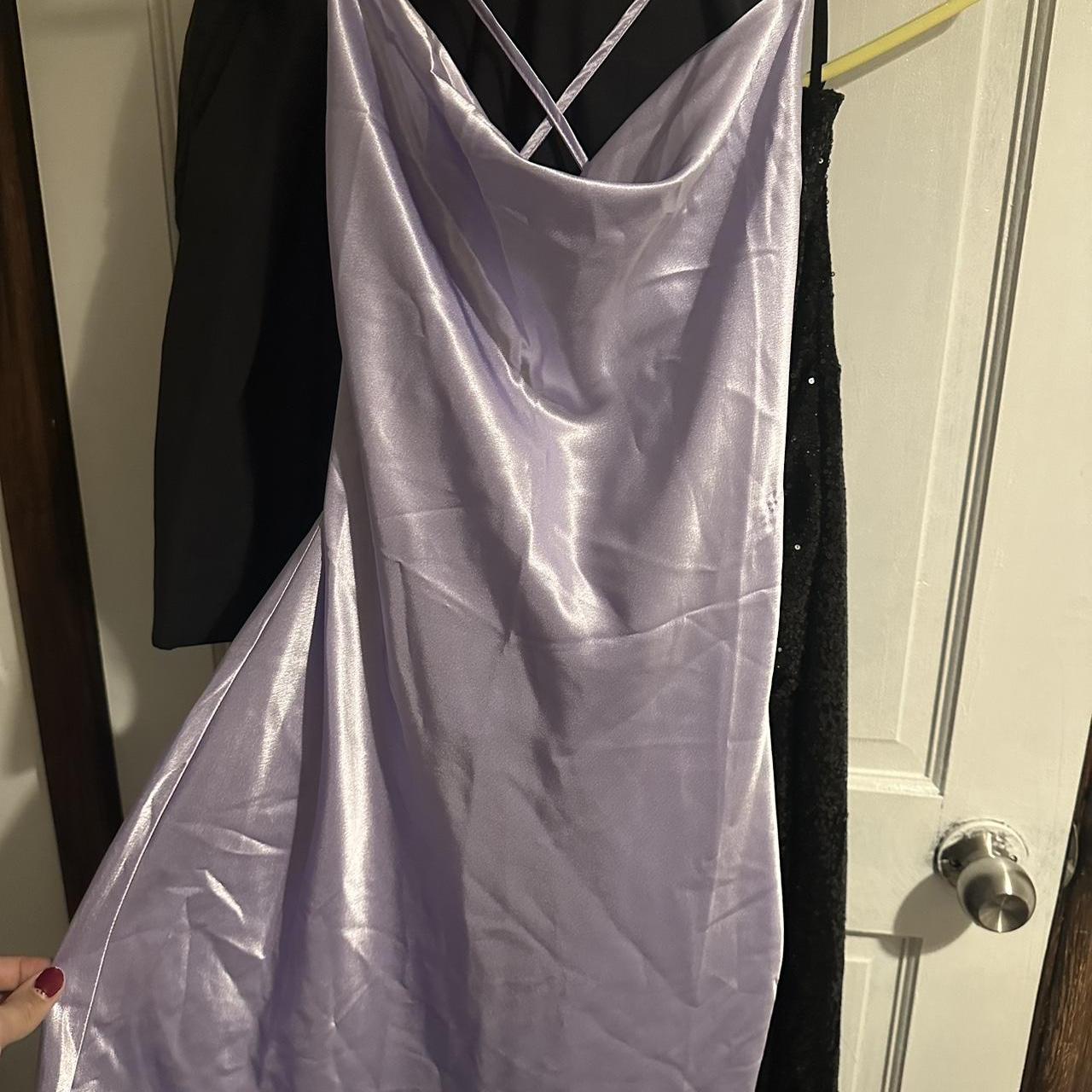 H&M Mini Satin Lilac Dress! Brand new with tags Size... - Depop