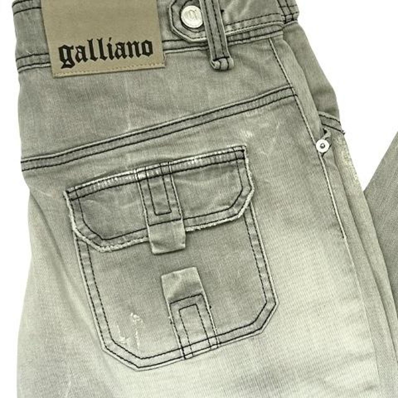 GALLIANO SIZE 27 WHITE cheapest GREY JEAN