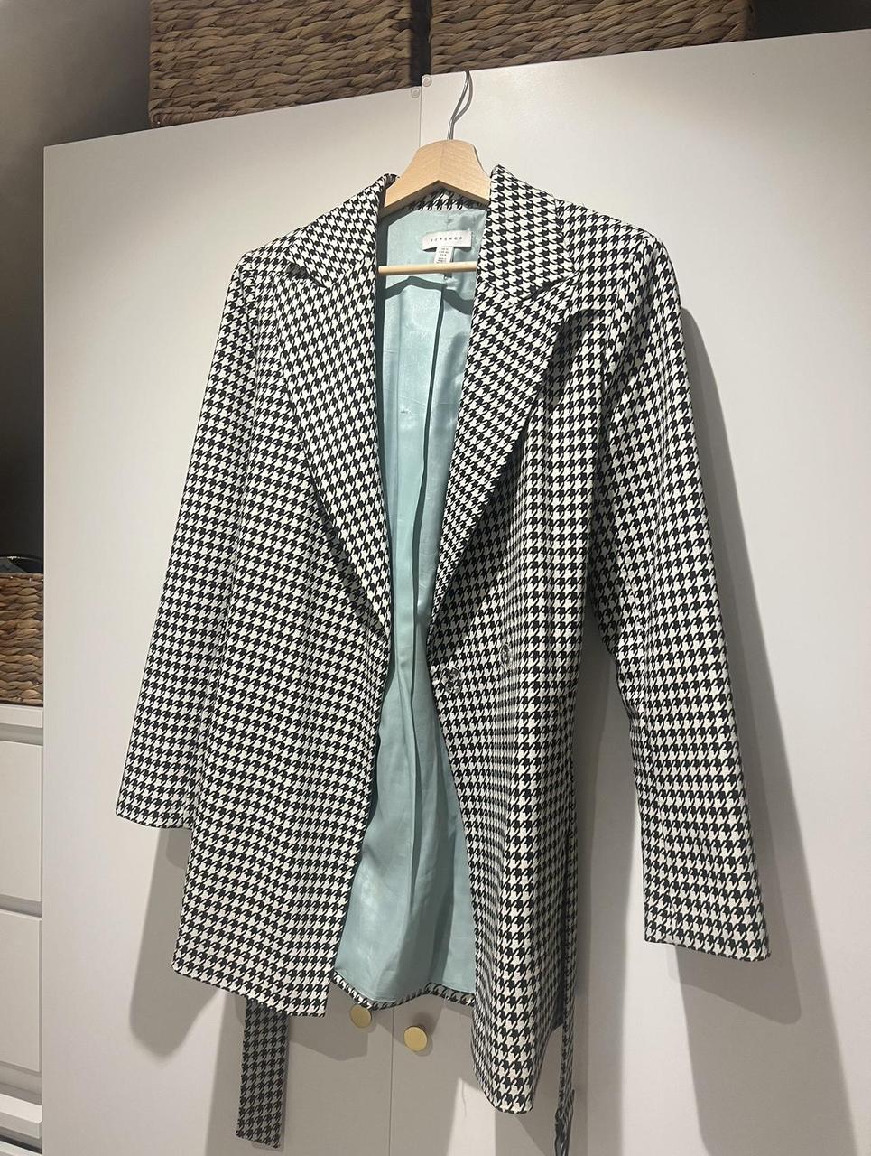 Houndstooth jacket topshop best sale