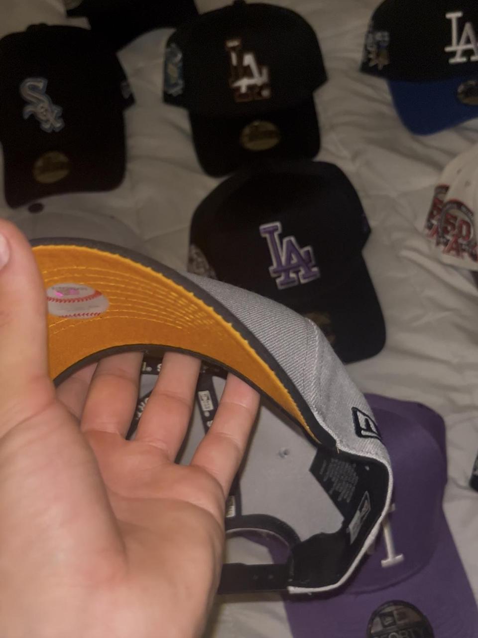 New Era Men's Caps - Grey/Multi – Grey and black … - image 3